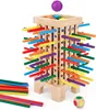 Montessori Spiel Brettspiel aus Holz, 42 Stück Bunte Produktbild-Vorschau 2