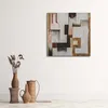 Leinwandbild abstrakte zonen 30x30 cm Feeby braun wandbild Produktbild-Vorschau 2