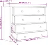 vidaXL Sideboard 80x40x73 cm Kiefernholz Panama Produktbild-Vorschau 7
