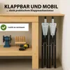 A workbench with tools and a folded-up stand. Produktbild-Vorschau