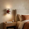 TWIN Wandlamp, E27, 2-licht, metalen lamp in crème en rood, Productafbeelding-voorbeeld 5