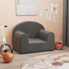 The Living Store Kindersofa Anthrazit Weich Plüsch Produktbild-Vorschau 2