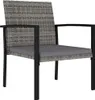 vidaXL Chaises de jardin 2 pcs. Poly rotin gris Voir les images du produit 1