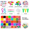 Loom Bänder Set 2500 Stück Gummibänder für Armbänder, Produktbild-Vorschau 2