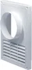A white ventilation grille with a circular duct opening. Podgląd zdjęcia produktu