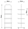 Kinderschuhregal 'Poytya' mit 5 Ebenen Stahl 96 x 30 x 27 Produktbild-Vorschau 7