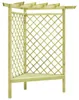 vidaXL Rohová pergola s lavičkou 130×130×197 cm Náhled obrázku produktu 5