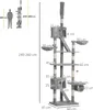 Drapak dla kota PawHut, wysokość sufitu 240-260 cm, drapak Podgląd zdjęcia produktu 3