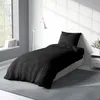 Uni Bettwäsche 155x200 cm schwarz Einfarbig Renforce Produktbild-Vorschau 3
