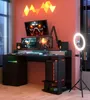 Gaming-Tisch 152cm mit LED-Leiste - schwarz Produktbild-Vorschau 2