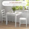 Set da pranzo HOMCOM da 3 pezzi, tavolo da pranzo con 2 Anteprima dell’immagine prodotto 4