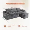 MODFU 3-Sitzer Sofa,Modulares Sofa mit 1 Hockern,Big Sofa Produktbild-Vorschau 7