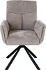 Polsterstuhl - Beige - Schwarz - Webstoff - Metallgestell - Produktbild-Vorschau 5