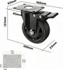 Sada 4x transportních koleček 100 mm | Polyuretanová otočná Náhled obrázku produktu 7