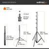 Diagrams and measurements of a lamp stand. Produktbild-Vorschau