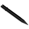 A black plastic garden stake with a pointed end and a grooved top. Anteprima dell’immagine prodotto