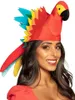 A woman wearing a parrot hat. Produktbild-Vorschau