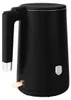 A black electric kettle with a silver handle accent and a silver logo on a white background. Náhľad obrázku produktu