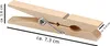 VonBueren 100 x Wäscheklammern Holz groß | 7,2 cm | Produktbild-Vorschau 2
