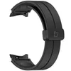 A black watch strap is shown against a white background. Produktbild-Vorschau