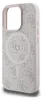 A pink and gray Guess branded iPhone case with a MagSafe ring. Anteprima dell’immagine prodotto