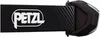A close-up, studio shot of a black headlamp strap with the Petzl logo and a portion of the headlamp unit. Produktbild-Vorschau