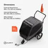 Klarfit príves pre psa na bicykel s objemom 324 l XXL, Náhľad obrázku produktu 7