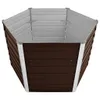 vidaXL Lit surélevé de jardin brun 129 x 129 x 77 cm Acier Voir les images du produit 3
