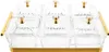 13 Teiliges Snackschalen-Set aus Glas mit goldenem Produktbild-Vorschau 1