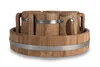 Set van 6 eikenhouten bierpullen 500 ml met dienblad Productafbeelding-voorbeeld 6