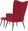 vidaXL Relaxsessel mit Hocker Weinrot Samt Produktbild-Vorschau 13