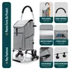 VOUNOT® Aluminium Einkaufstrolley Treppensteiger, Trolly Produktbild-Vorschau 4