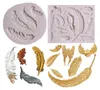 2 Stück Federn Fondant Silikonform Backform Silikonformen Produktbild-Vorschau 1