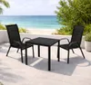 Gartengarnitur Sitzgarnitur 3-teilig 90x90cm Polywood Anthrazit / Schwarz Anteprima dell’immagine prodotto