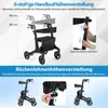 COSTWAY Rollator pieghevole e leggero con seduta, sedia a Anteprima dell’immagine prodotto 4
