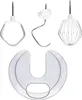 A set of kitchen mixer attachments and a splash guard, arranged on a white background. Produktbild-Vorschau