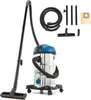 A wet and dry vacuum cleaner with accessories, displayed on a white background. Produktbild-Vorschau