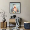 Gerahmtes Poster - Schwarzer Rahmen - Surreal Frau Blumen - Produktbild-Vorschau 7