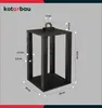 KOTARBAU® Dřevěná lucerna černá 20 x 20 x 34,5 cm Zahradní Náhled obrázku produktu 3