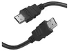 Two HDMI connectors of a black cable against a white background. Anteprima dell’immagine prodotto
