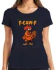 F-CAW-F Lustiger Hahn Gockel Bauernhof Spruch Vintage Retro Produktbild-Vorschau 1