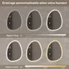 S'AFIELINA 60×45 cm Miroir asymétrique LED - miroir de Voir les images du produit 4