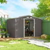 Outsunny Gerätehaus Geräteschuppen Gartenhaus Grau 277 x Produktbild-Vorschau 9