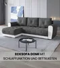 BroMARKT Ecksofa DOMI Schlaffunktion Bettkasten L-Form Produktbild-Vorschau 2