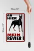 Blechschild Hinweis 20x30cm ab hier mein Revier Hund Produktbild-Vorschau 5