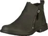 A black leather boot on a white background. Produktbild-Vorschau