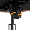 A close-up view of the underside of an office chair, focusing on the height adjustment mechanism. Produktbild-Vorschau