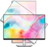 A Dell monitor is shown with a colorful abstract background displayed on its screen. The monitor is angled slightly, and other monitors are faintly visible behind it, also angled. Podgląd zdjęcia produktu