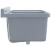 A side view of a gray resin sink mounted on a wall. Produktbild-Vorschau