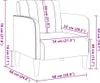 vidaXL Fauteuil avec accoudoirs noir 54 cm velours Voir les images du produit 8
